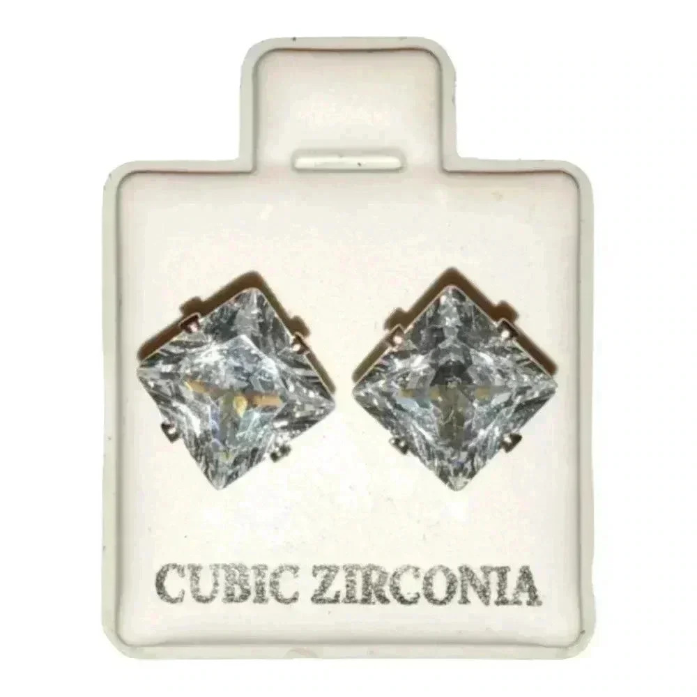 Ladies Beautiful Sparkling Earrings, Brand New, With Leather Pouch, - Picture 5 of 6